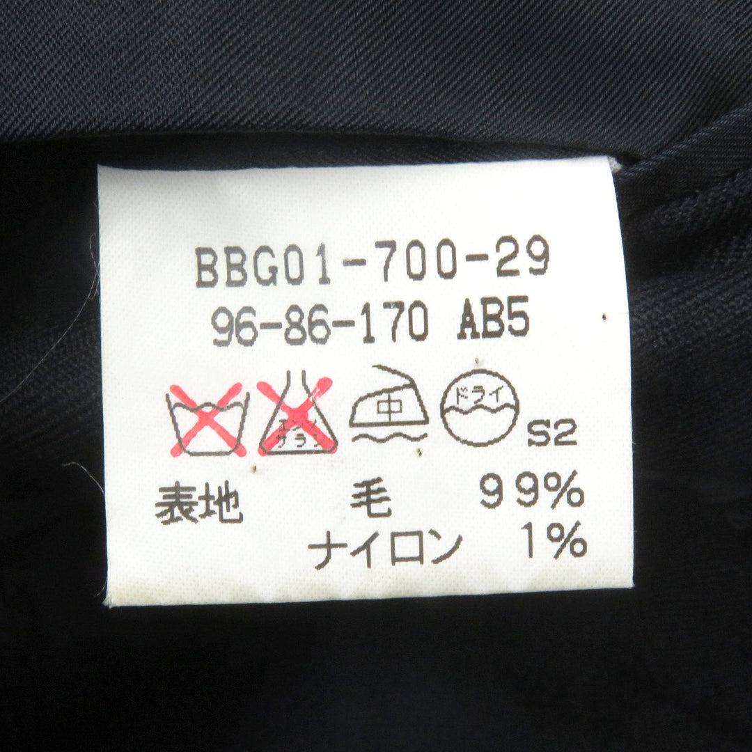Excellent Burberrys tailored jacket Emblem Gold Button Single Navy wool mens