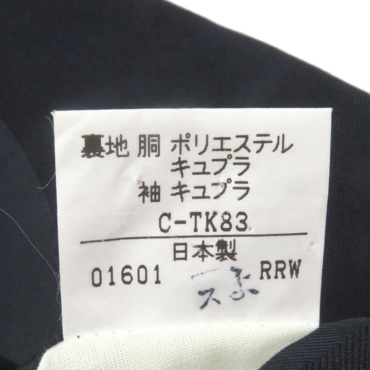 Excellent Burberrys tailored jacket Emblem Gold Button Single Navy wool mens