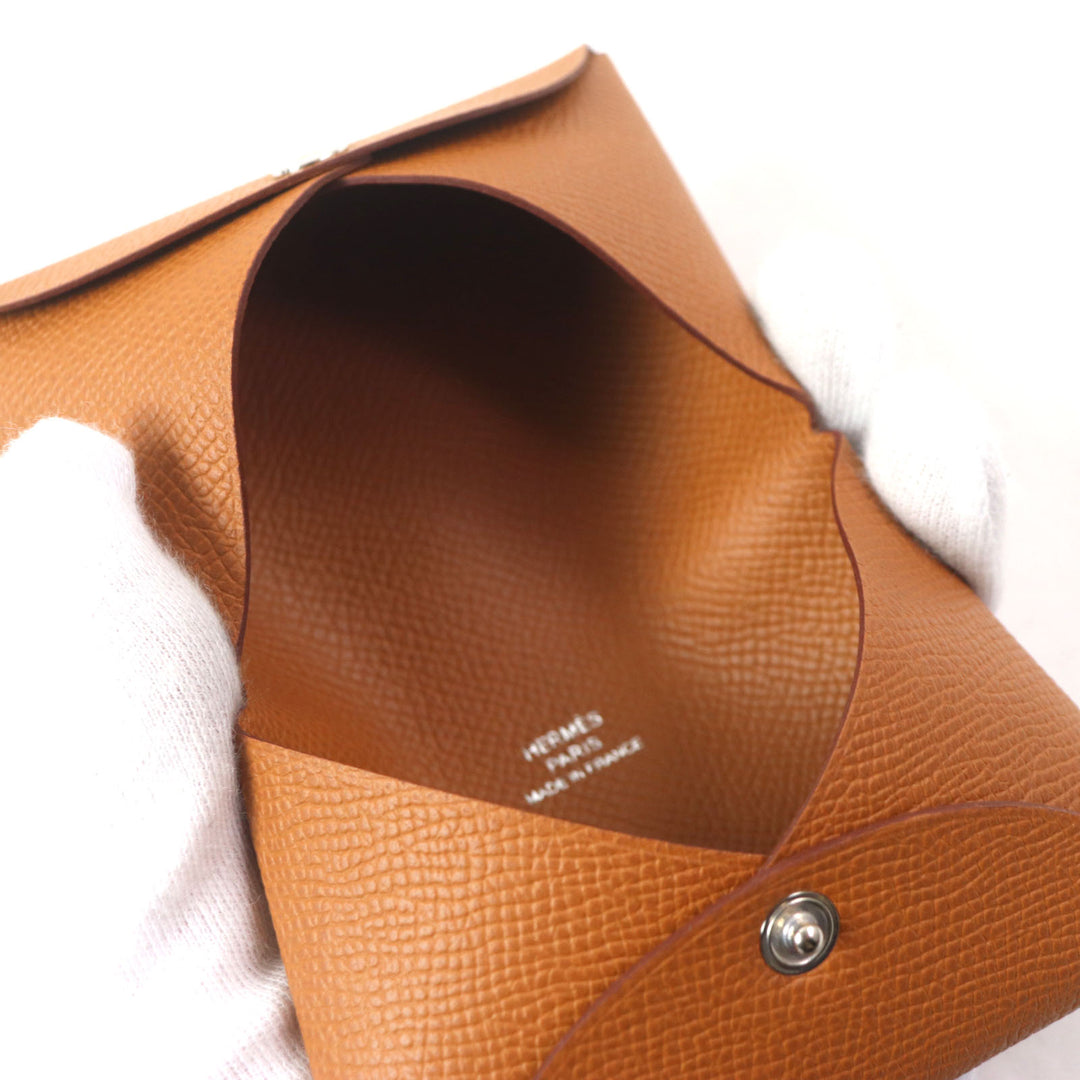 Excellent HERMES Coin case Calvi Card Case Epsom mens