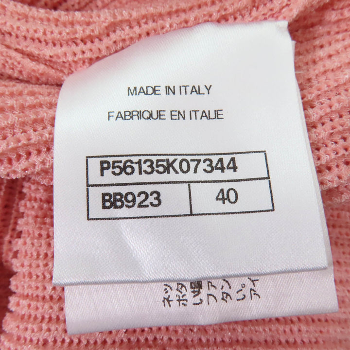 Discounted Pristine CHANEL knit Pearl COCO Mark Parts Short Sleeve pink 40 17P P56135K07344