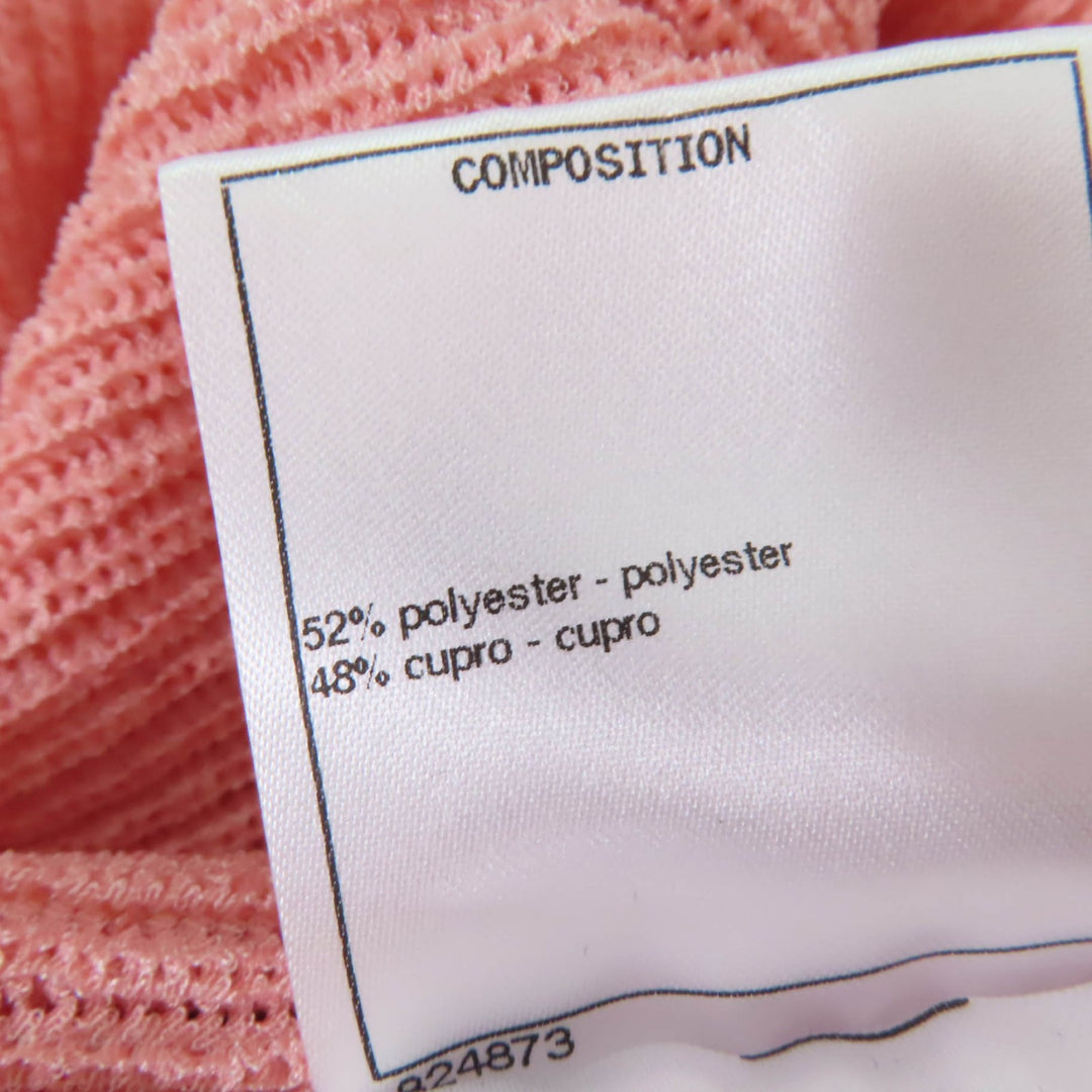 Discounted Pristine CHANEL knit Pearl COCO Mark Parts Short Sleeve pink 40 17P P56135K07344