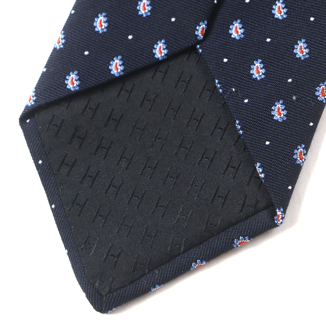 Pristine HERMES tie Cravat Paisley Dot silk mens 349289T