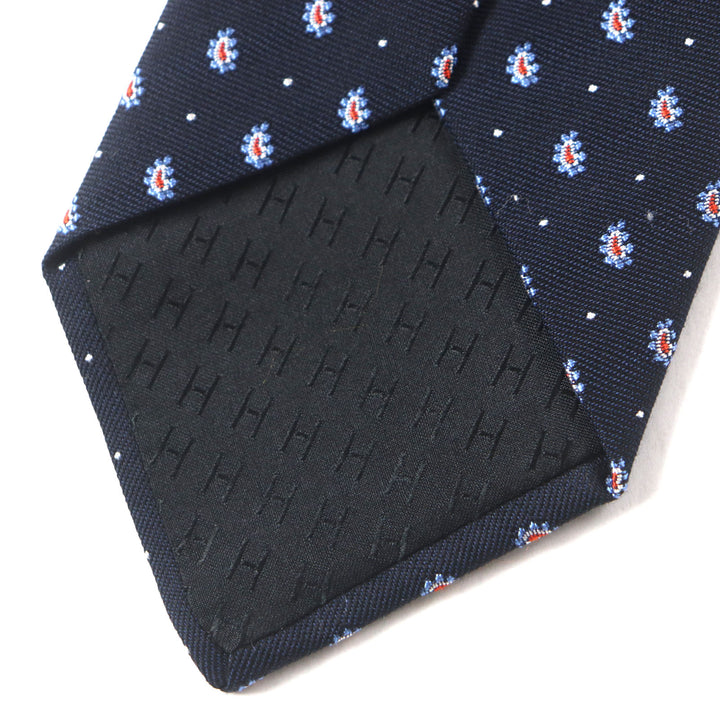 Pristine HERMES tie Cravat Paisley Dot silk mens 349289T