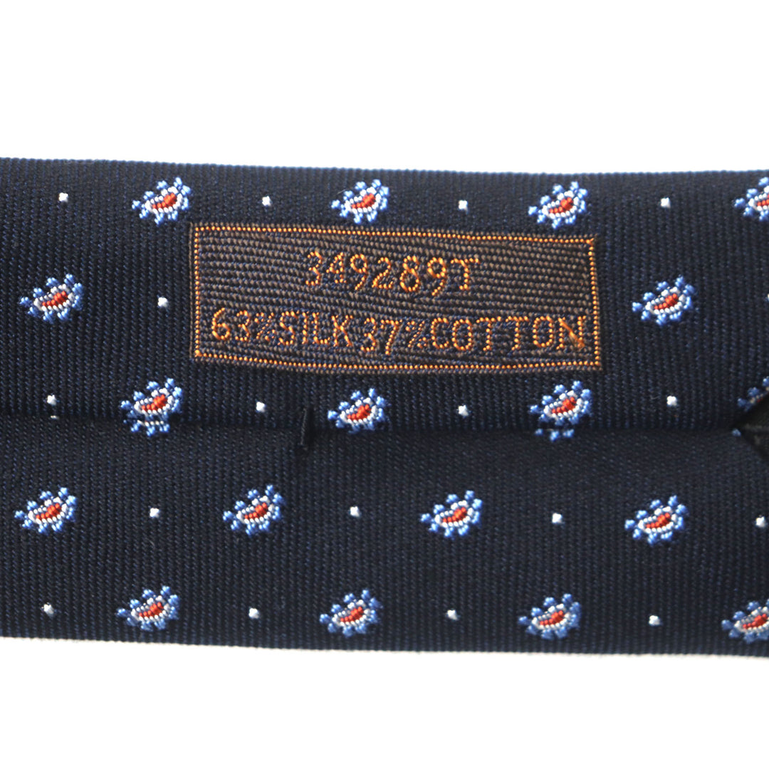 Pristine HERMES tie Cravat Paisley Dot silk mens 349289T