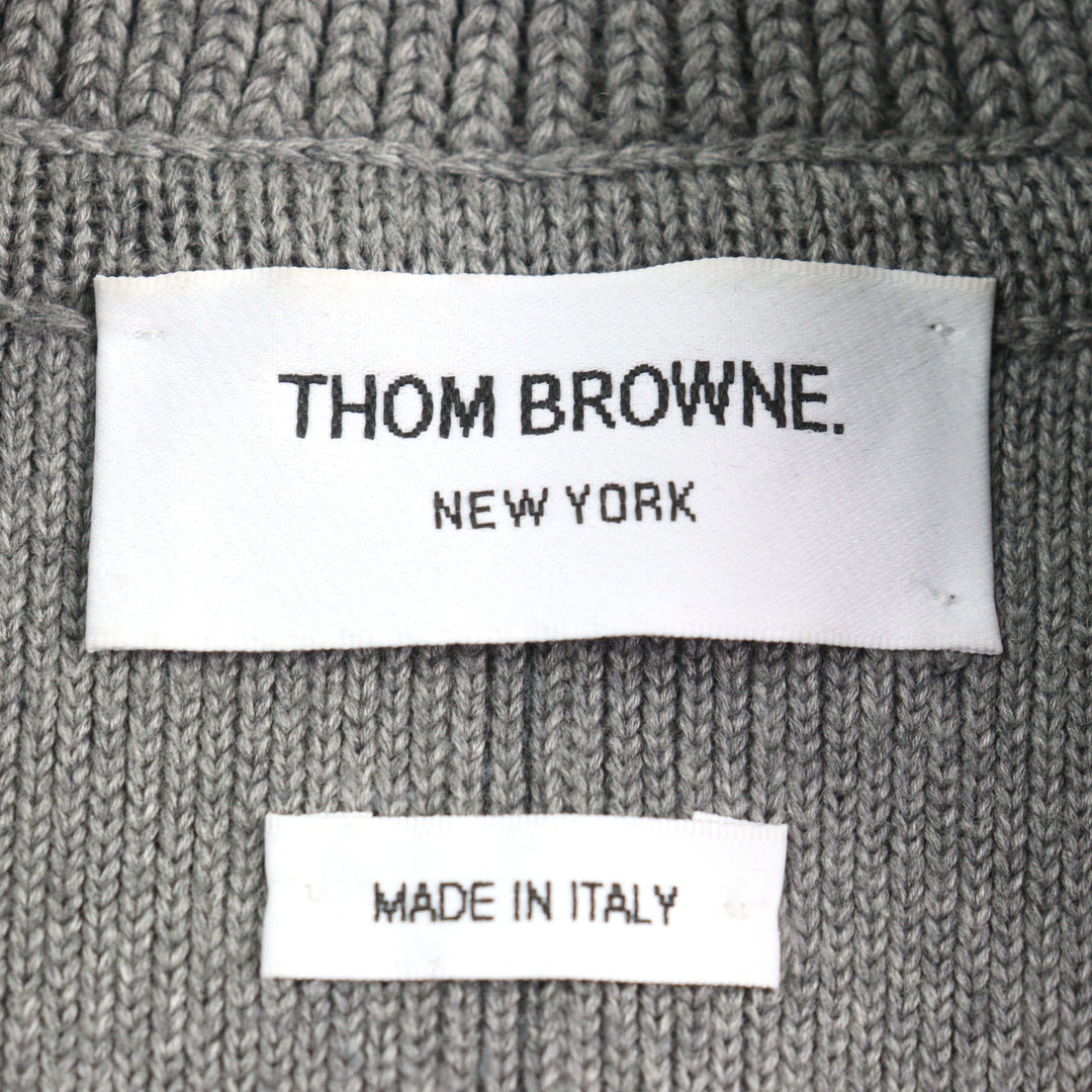 Great THOM BROWNE Jacket Double-faced cotton cashmere Gray cotton mens 1 MKJ113A