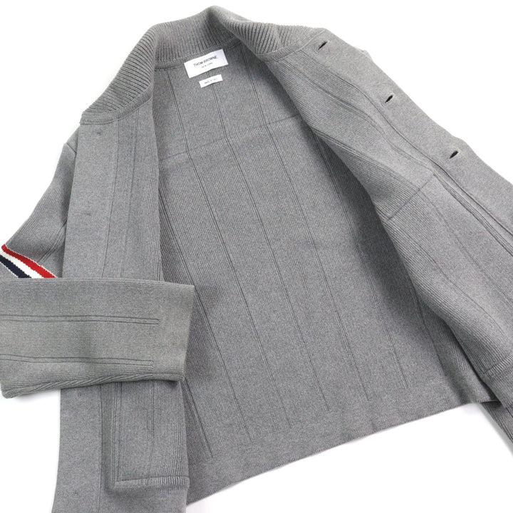 Great THOM BROWNE Jacket Double-faced cotton cashmere Gray cotton mens 1 MKJ113A