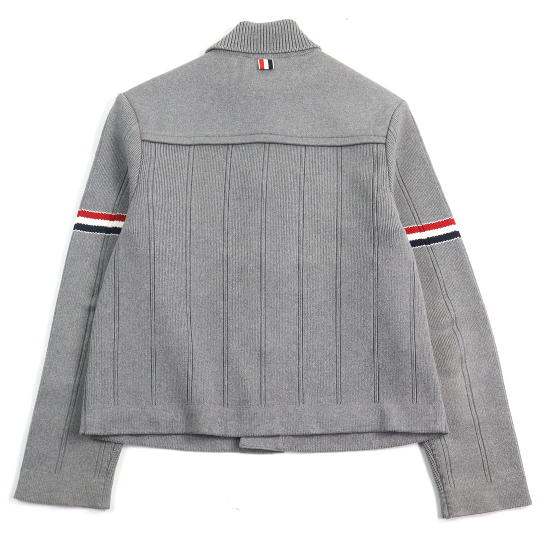 Great THOM BROWNE Jacket Double-faced cotton cashmere Gray cotton mens 1 MKJ113A