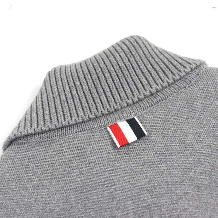 Great THOM BROWNE Jacket Double-faced cotton cashmere Gray cotton mens 1 MKJ113A