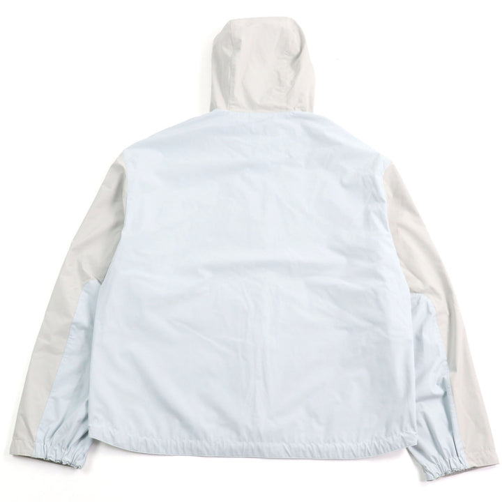 HERMES Nylon jacket Bicolor hooded double zip Light gray light blue Nylon mens 0