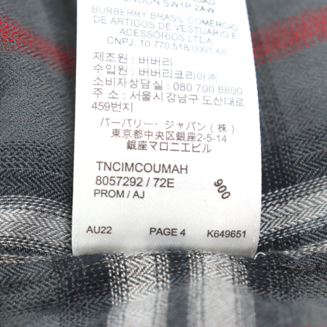 Excellent BURBERRY LONDON Long sleeve shirt Embroidered Blur Check mens XS
