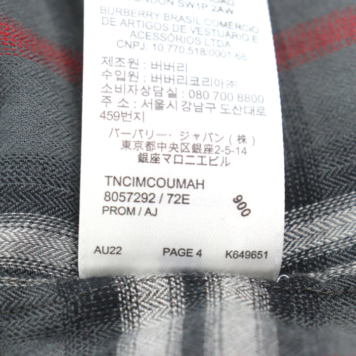 Excellent BURBERRY LONDON Long sleeve shirt Embroidered Blur Check mens XS