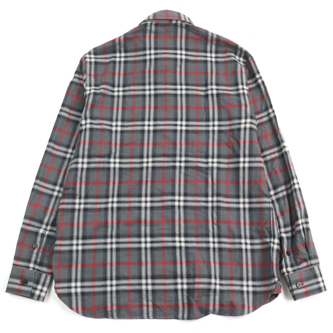 Excellent BURBERRY LONDON Long sleeve shirt Embroidered Blur Check mens XS 8057292