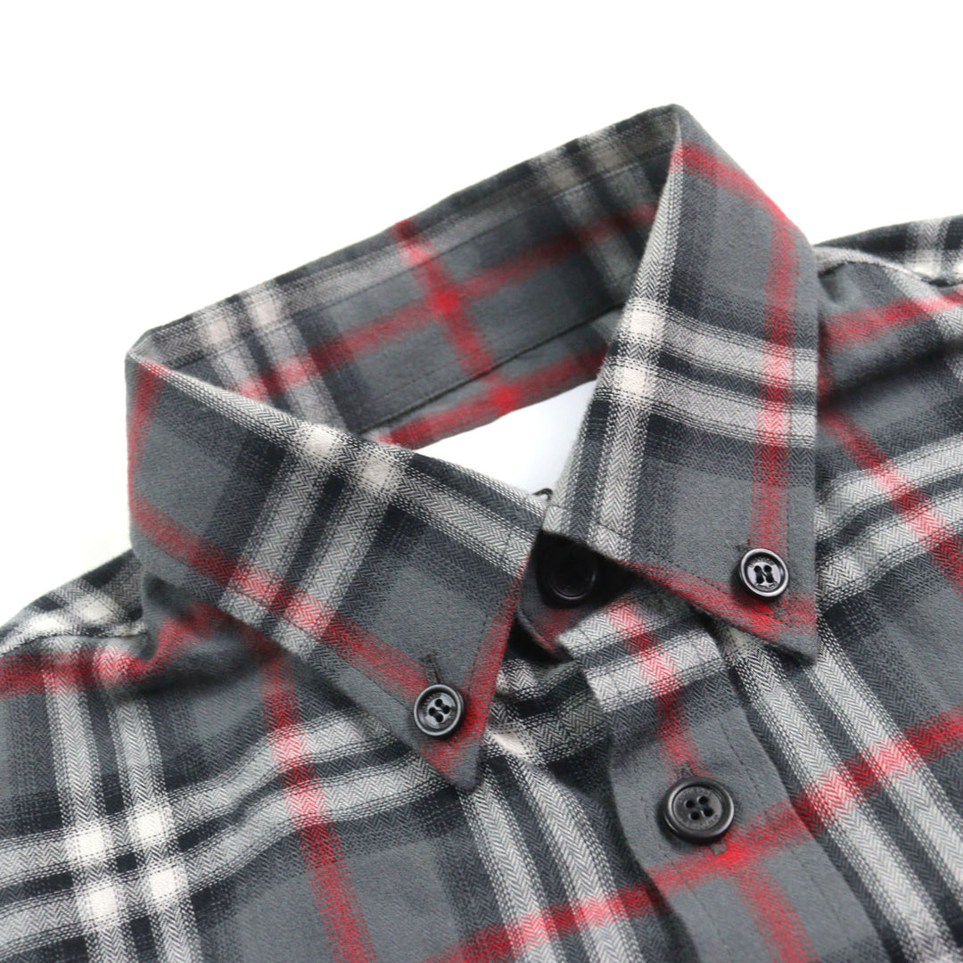 Excellent BURBERRY LONDON Long sleeve shirt Embroidered Blur Check mens XS 8057292