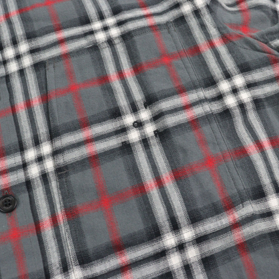 Excellent BURBERRY LONDON Long sleeve shirt Embroidered Blur Check mens XS 8057292