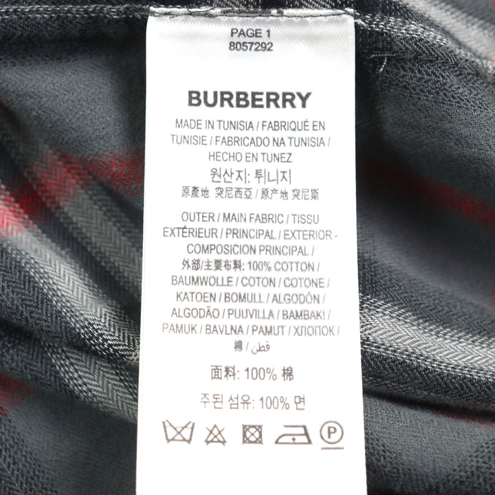 Excellent BURBERRY LONDON Long sleeve shirt Embroidered Blur Check mens XS