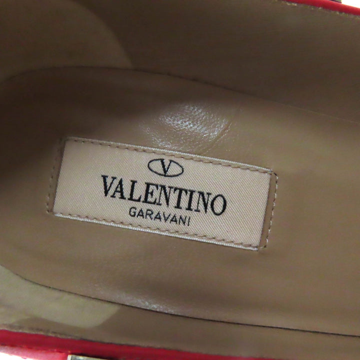 Great Valentino Garavani pumps Rock stud pointed toe Red leather Women 36