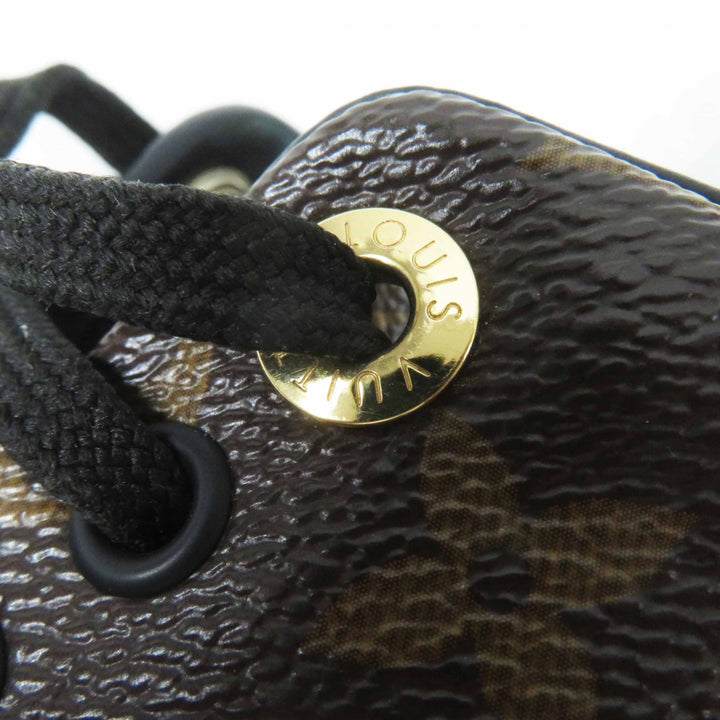 Great LOUIS VUITTON sneakers Front row line Brown Monogram canvas Women 35.5