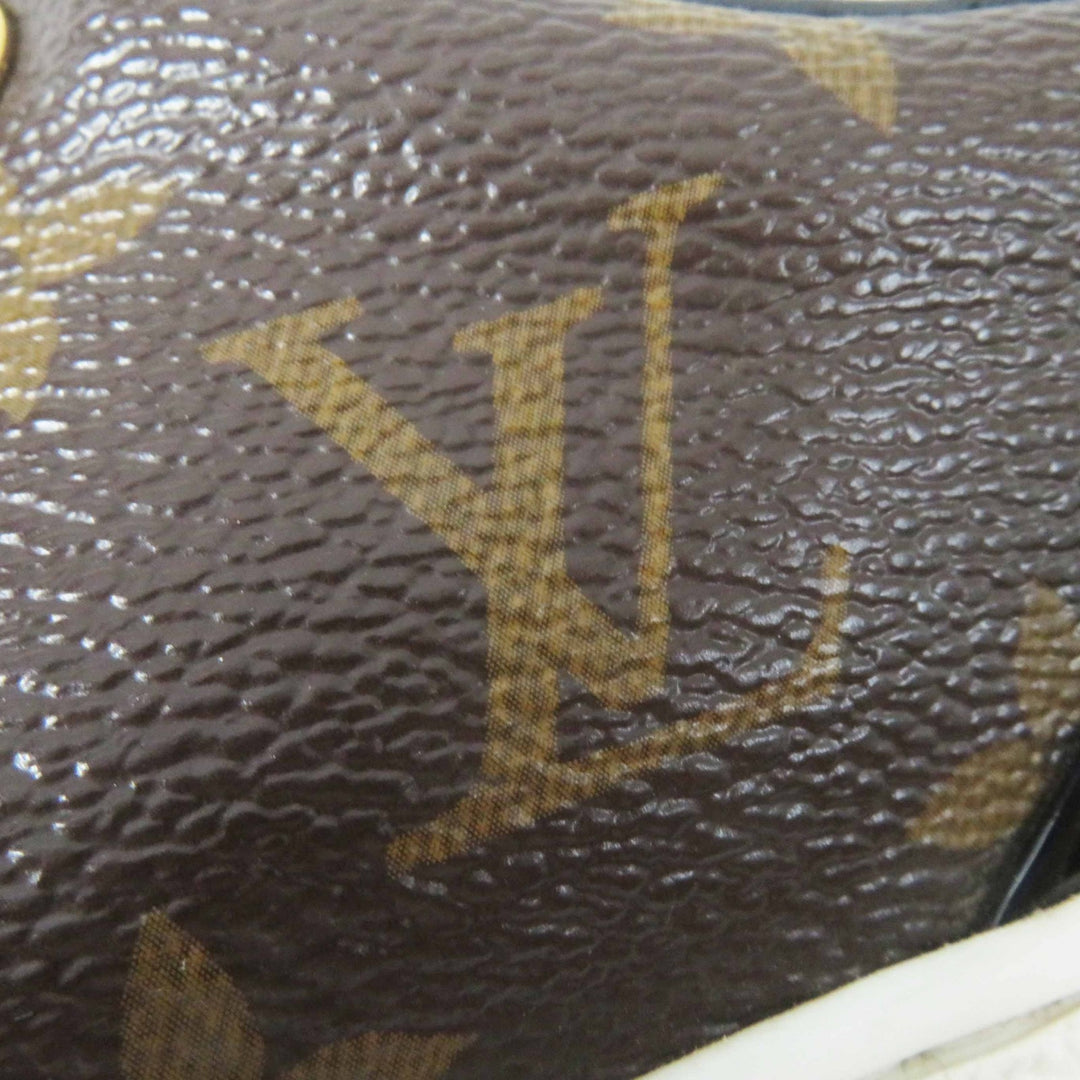Great LOUIS VUITTON sneakers Front row line Brown Monogram canvas Women 35.5