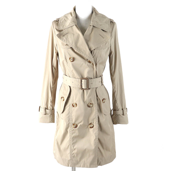 Great MONCLER trench coat GOBIE Logo tag, logo button, belt included beige polyester Women 0