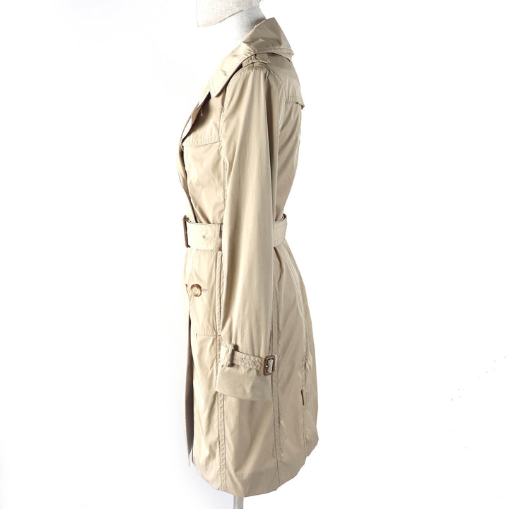 Great MONCLER trench coat GOBIE Logo tag, logo button, belt included beige polyester Women 0