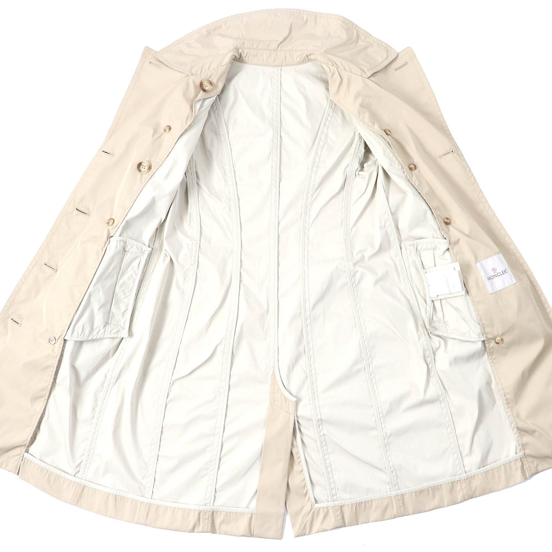 Great MONCLER trench coat GOBIE Logo tag, logo button, belt included beige polyester Women 0