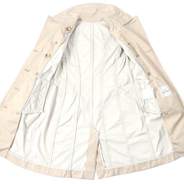 Great MONCLER trench coat GOBIE Logo tag, logo button, belt included beige polyester Women 0