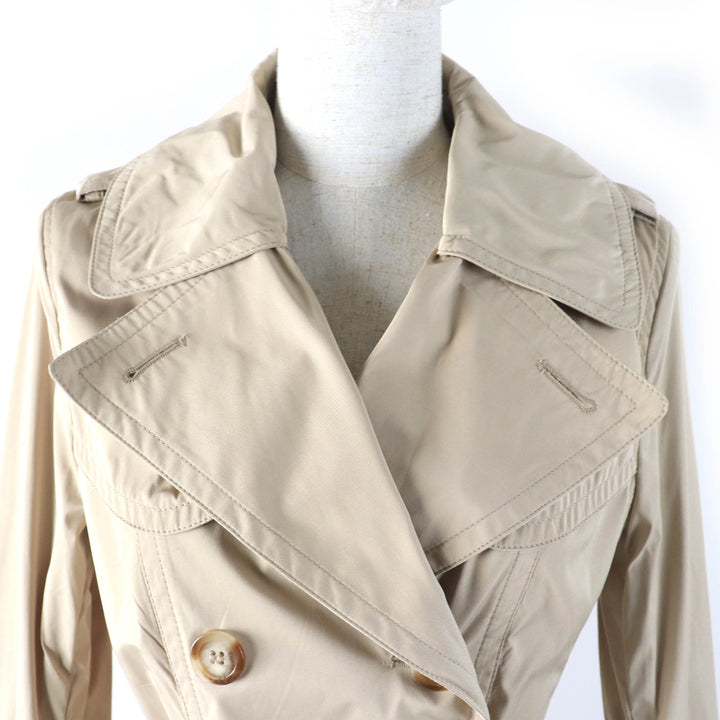 Great MONCLER trench coat GOBIE Logo tag, logo button, belt included beige polyester Women 0