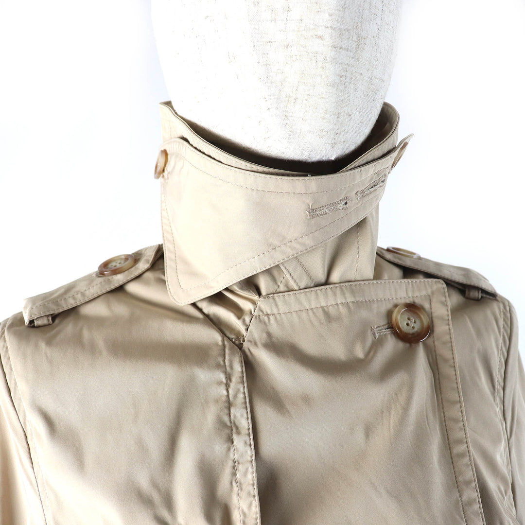Great MONCLER trench coat GOBIE Logo tag, logo button, belt included beige polyester Women 0