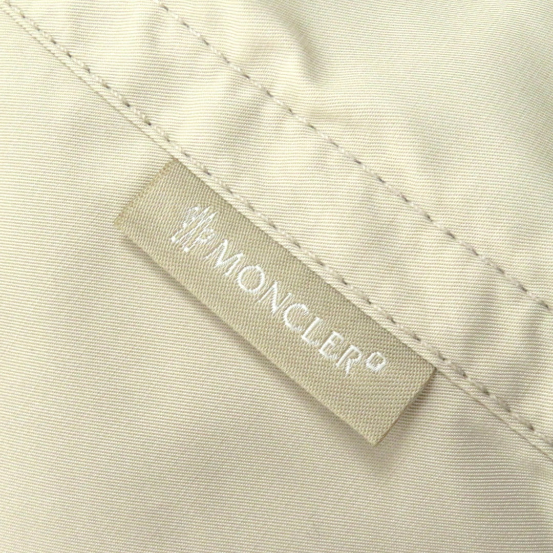 Great MONCLER trench coat GOBIE Logo tag, logo button, belt included beige polyester Women 0