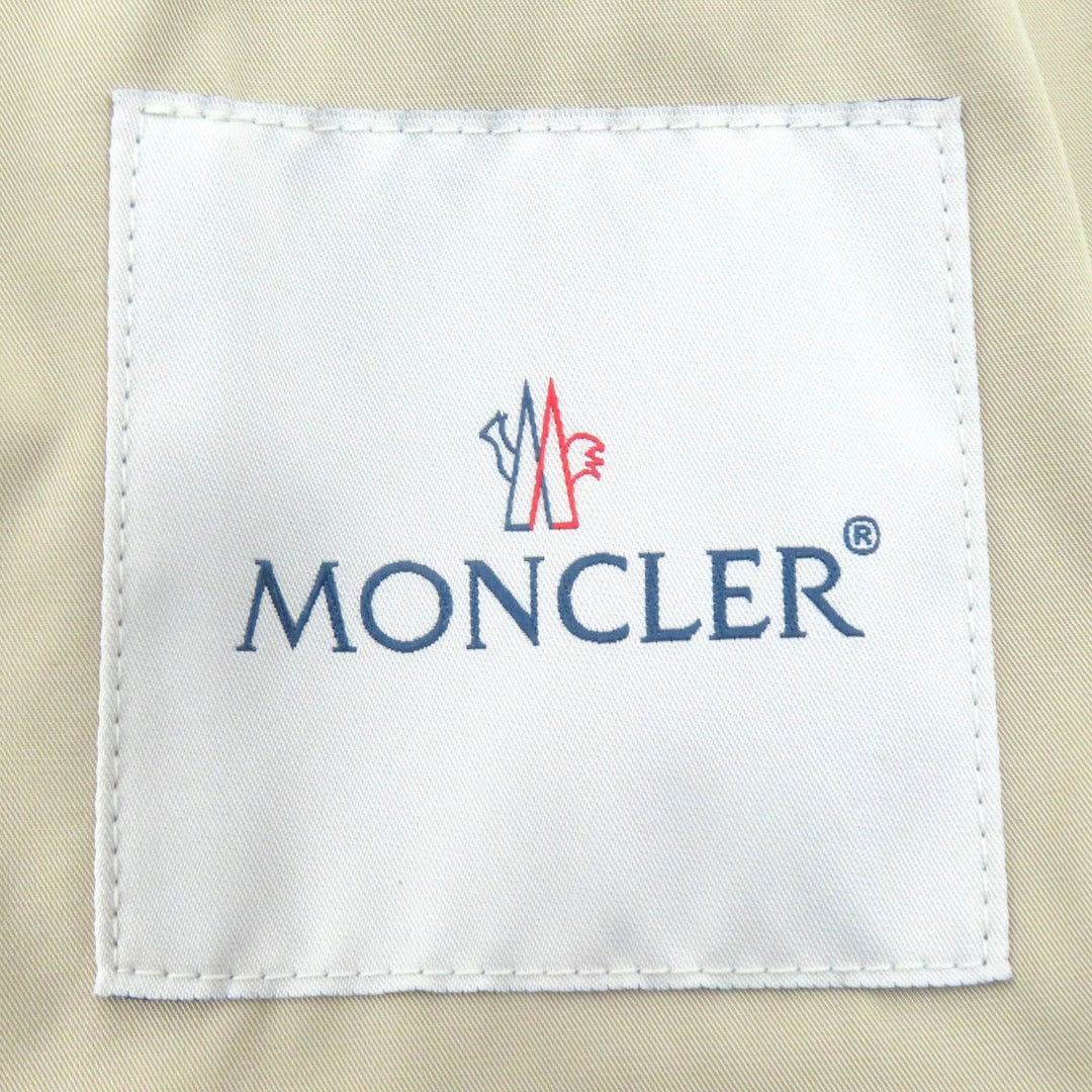 Great MONCLER trench coat GOBIE Logo tag, logo button, belt included beige polyester Women 0
