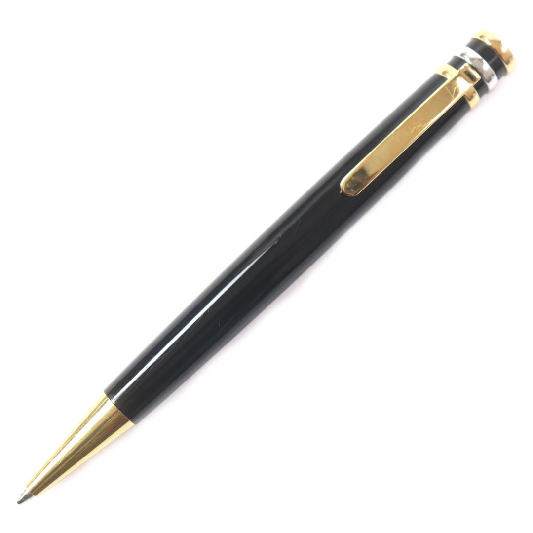 Very Good Cartier Ballpoint pen Trinity Engraved logo twist fastening black ー mens