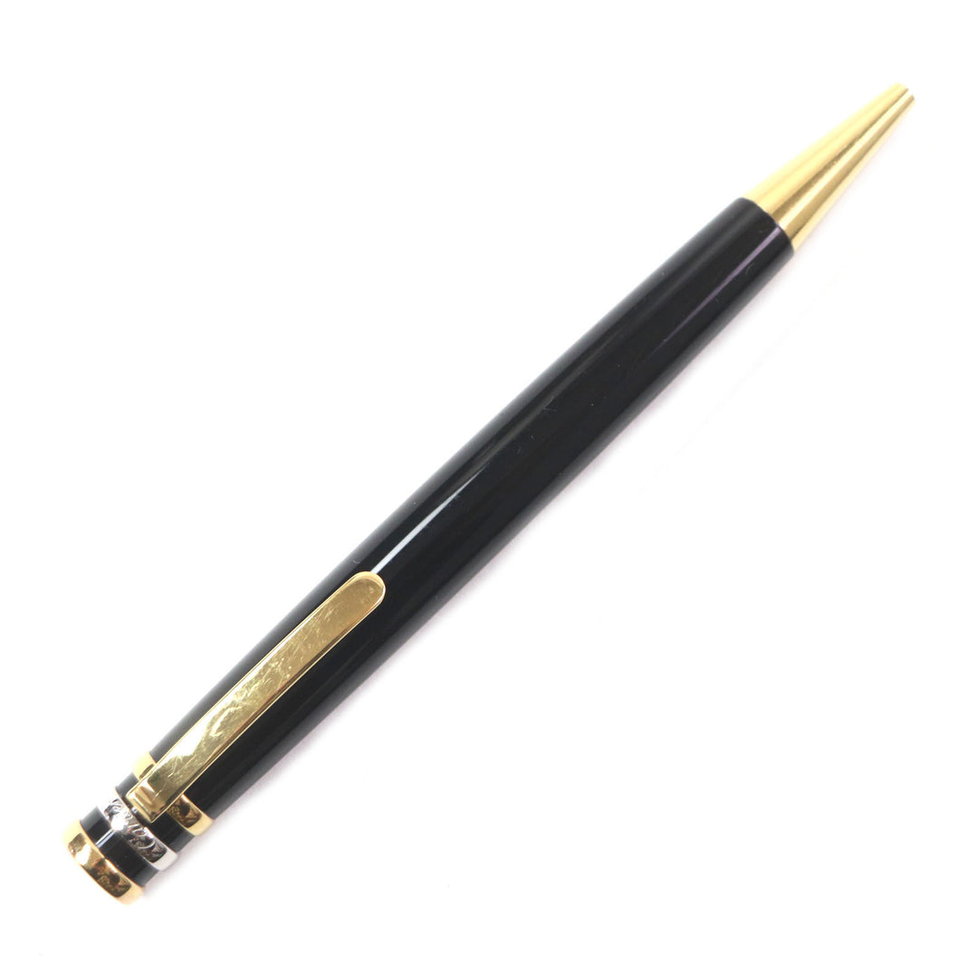 Very Good Cartier Ballpoint pen Trinity Engraved logo twist fastening black mens