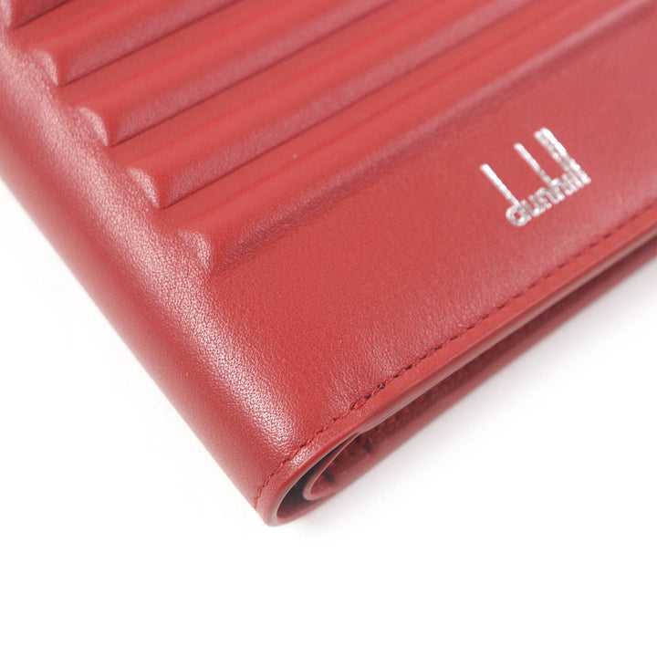 Pristine Dunhill Bifold Wallet GT 4CC Coin case Billfold Red leather mens