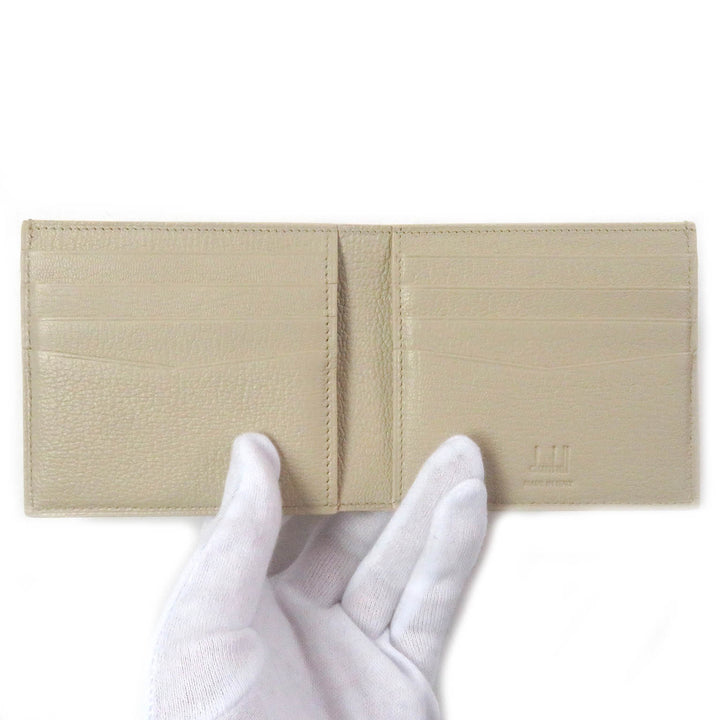Pristine Dunhill Bifold Wallet Duke Billfold light beige leather mens