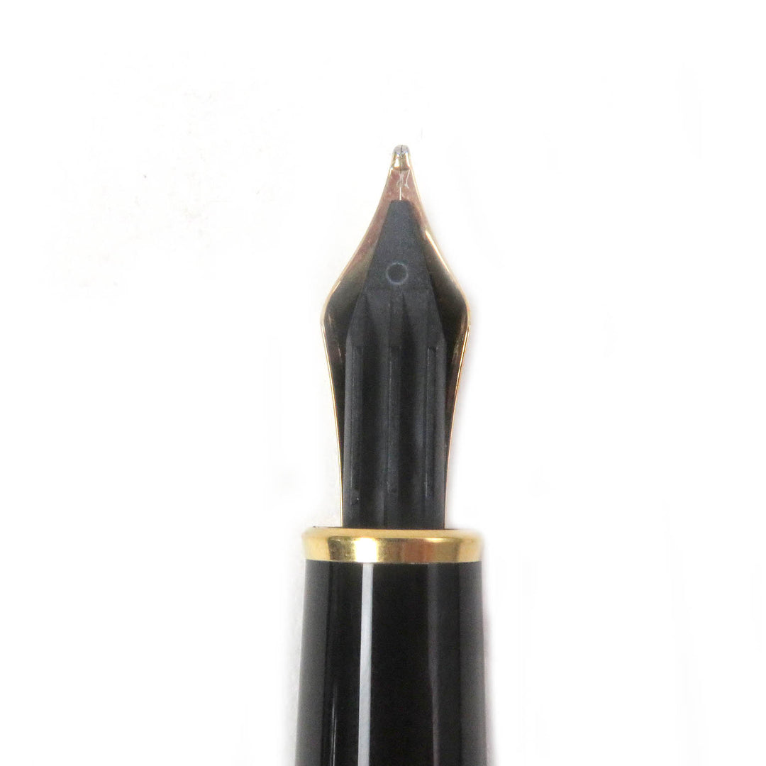 Excellent MONTBLANC fountain pen Classic Set of 2 ballpoint pens Black gold 14K