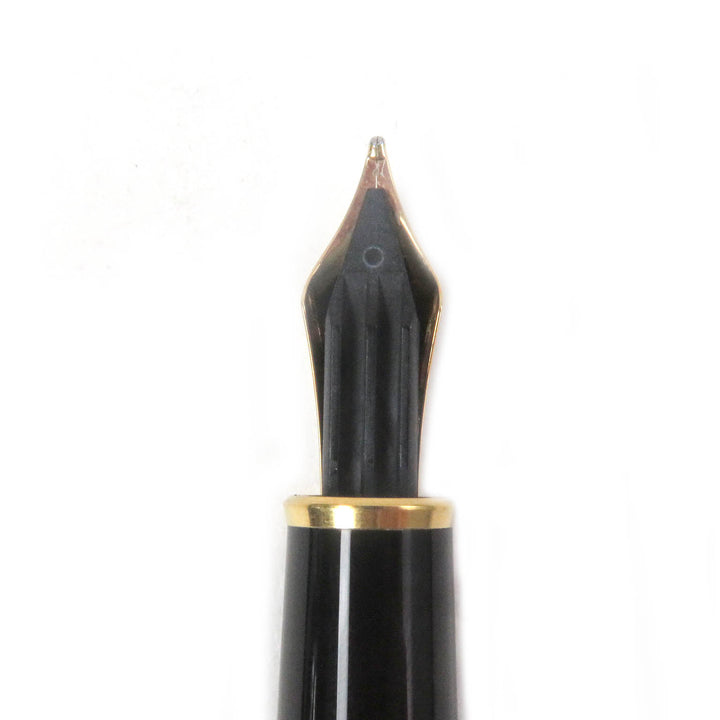 Excellent MONTBLANC fountain pen Classic Set of 2 ballpoint pens Black gold 14K