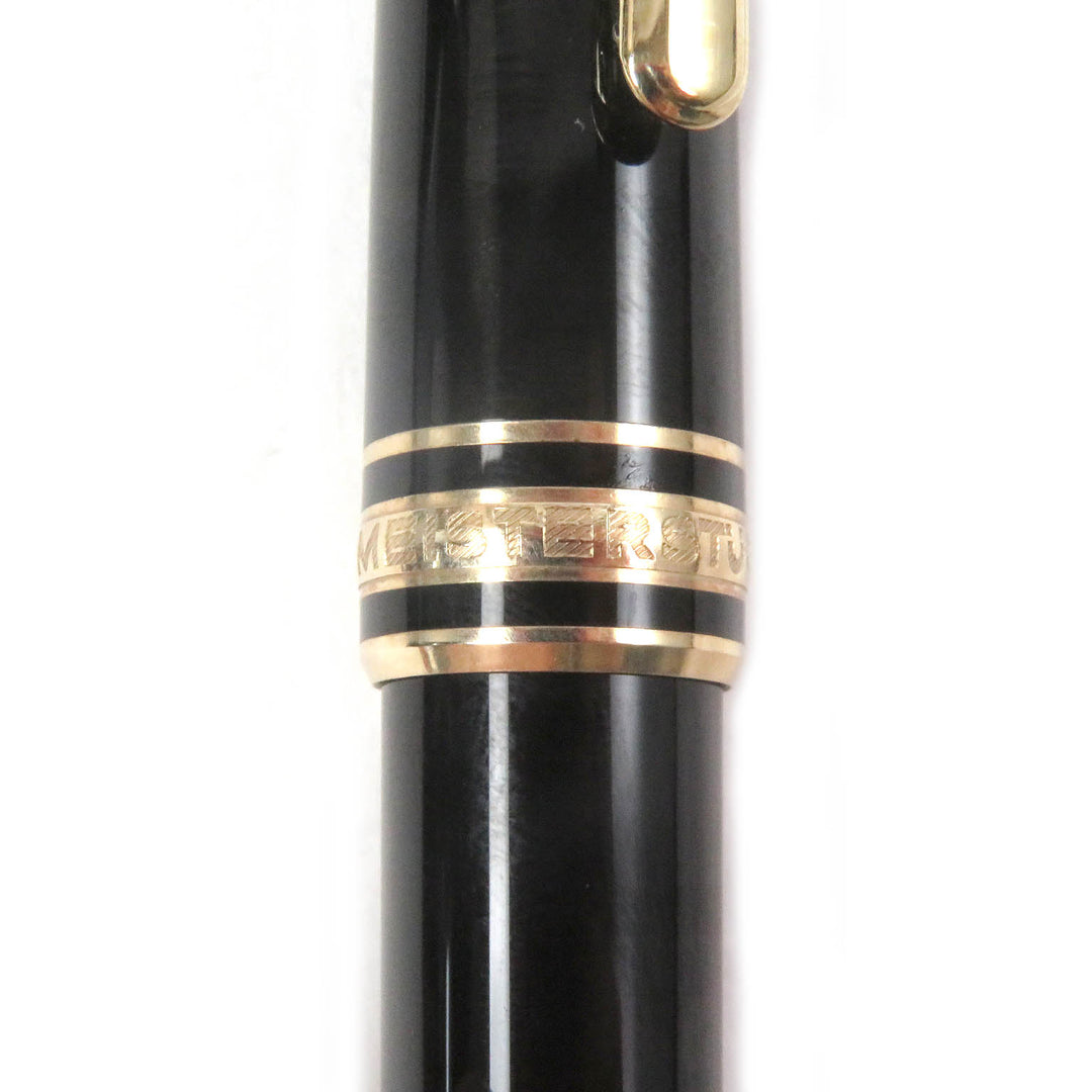 Excellent MONTBLANC fountain pen Classic Set of 2 ballpoint pens Black gold 14K