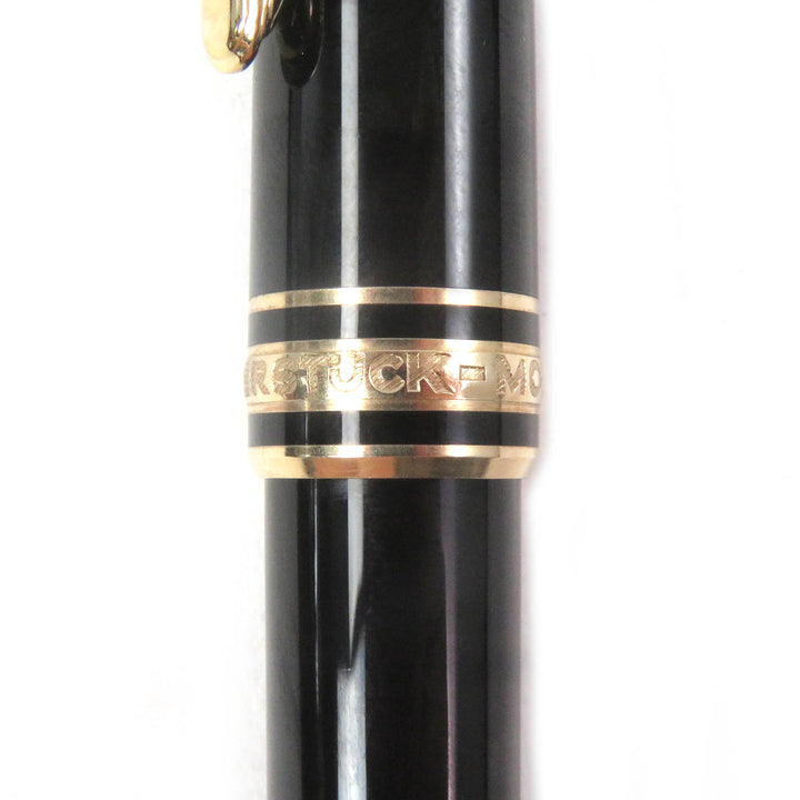 Excellent MONTBLANC fountain pen Classic Set of 2 ballpoint pens Black gold 14K