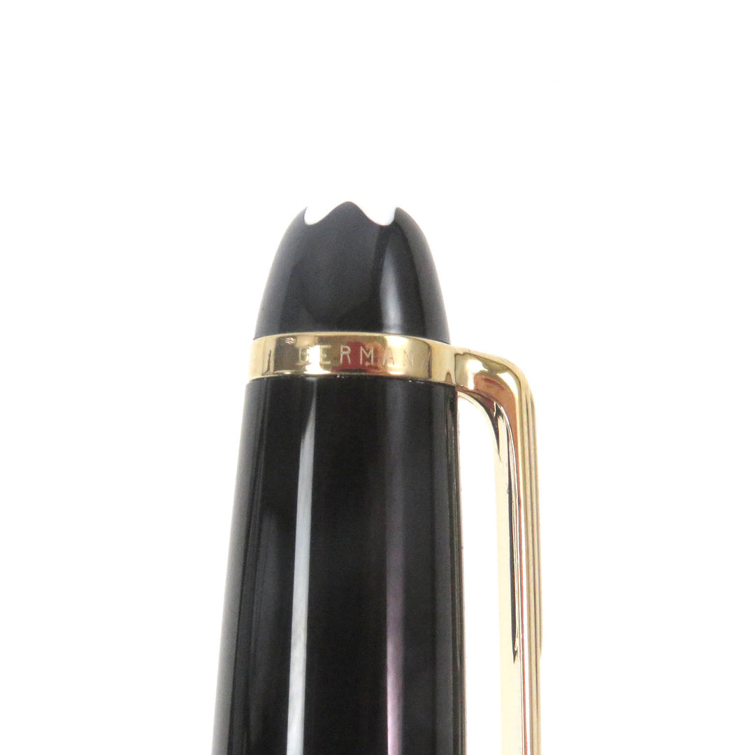 Excellent MONTBLANC fountain pen Classic Set of 2 ballpoint pens Black gold 14K