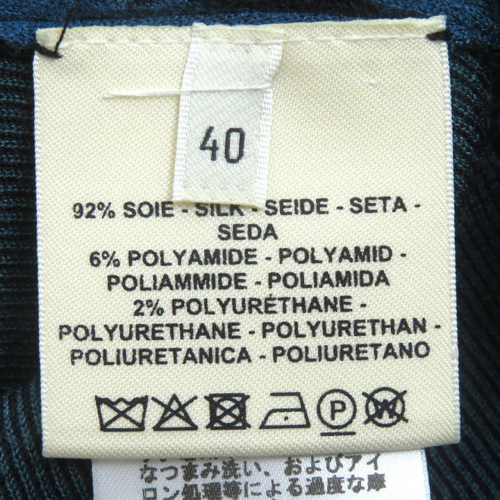 Excellent HERMES Short sleeve knit Chaine d'Ancre blue-black silk 40 2E2601D4