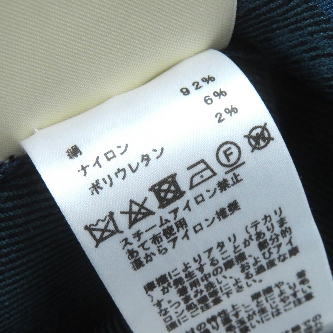 Excellent HERMES Short sleeve knit Chaine d'Ancre blue-black silk 40 2E2601D4