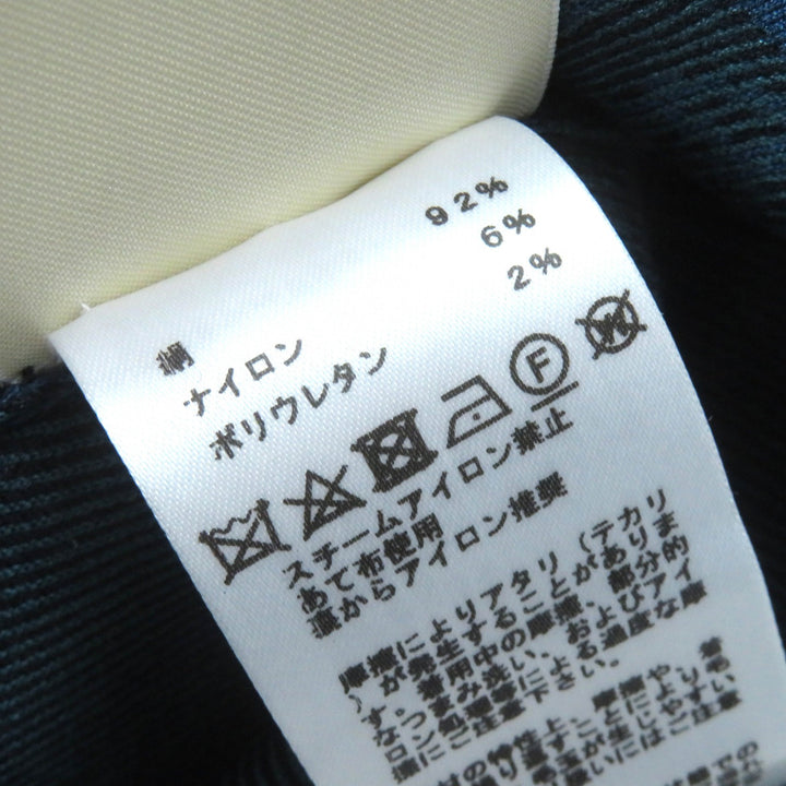 Excellent HERMES Short sleeve knit Chaine d'Ancre blue-black silk 40 2E2601D4