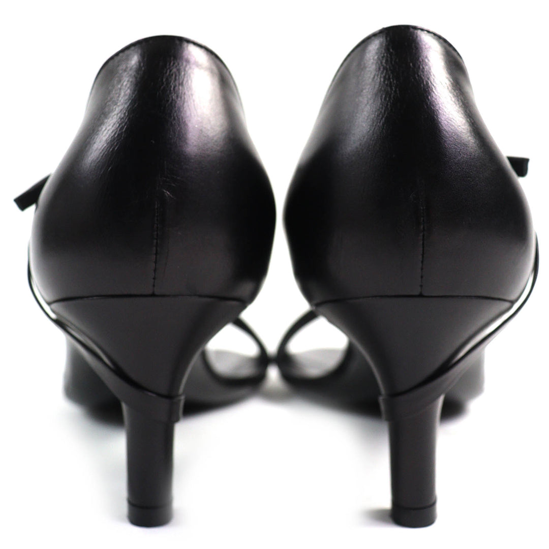 Excellent Salvatore Ferragamo Sandals Vara Bow Ankle Strap black leather Women