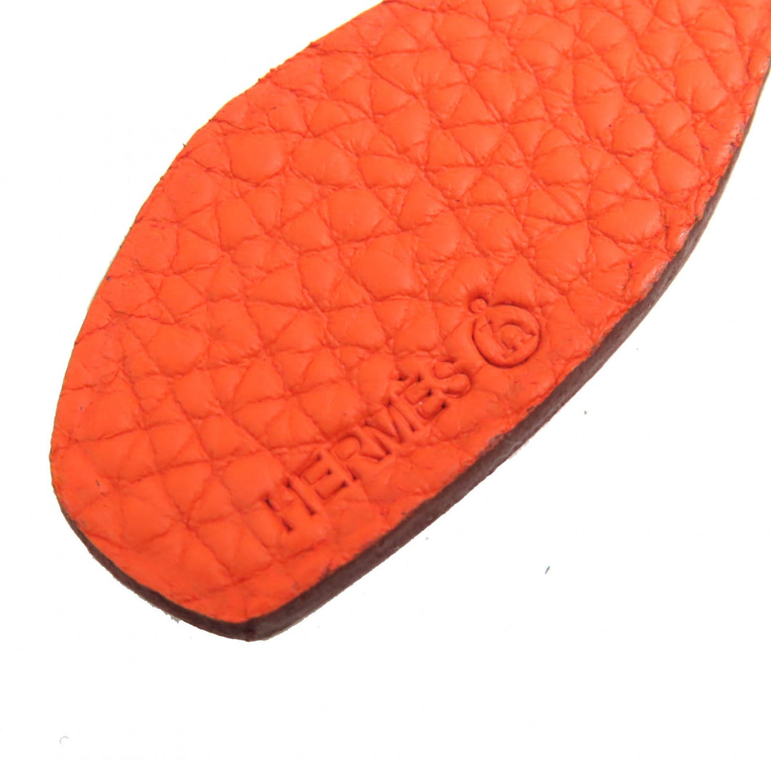Excellent HERMES Bag charm Petite Ash Beaver Epsom/Togo Pink / Orange Women