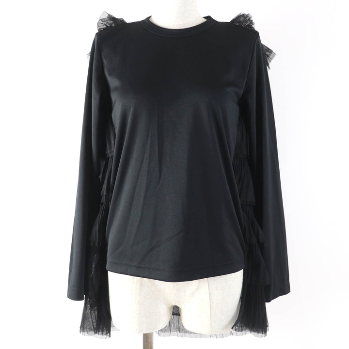 Excellent COMME des GARCONS T-shirt Back layered design Diard tulle long sleeves Women XS