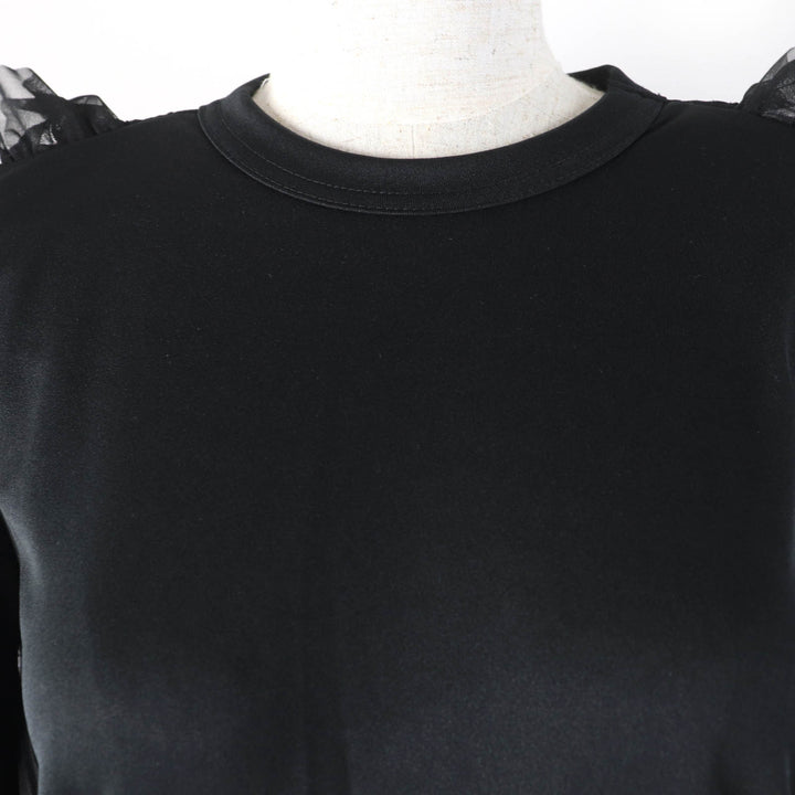 Excellent COMME des GARCONS T-shirt Back layered design Diard tulle long sleeves Women XS