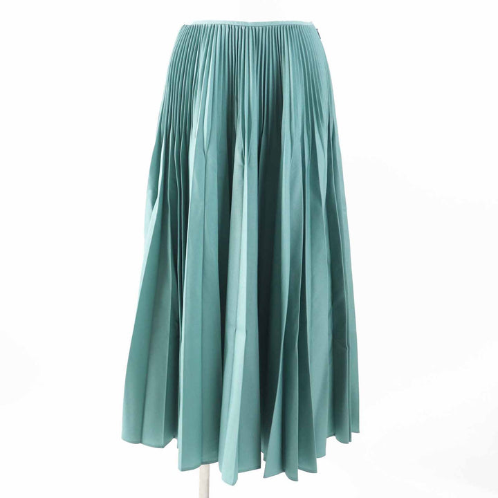 Excellent FENDI Pleated skirt Green system mohair Women 40 FQ7073