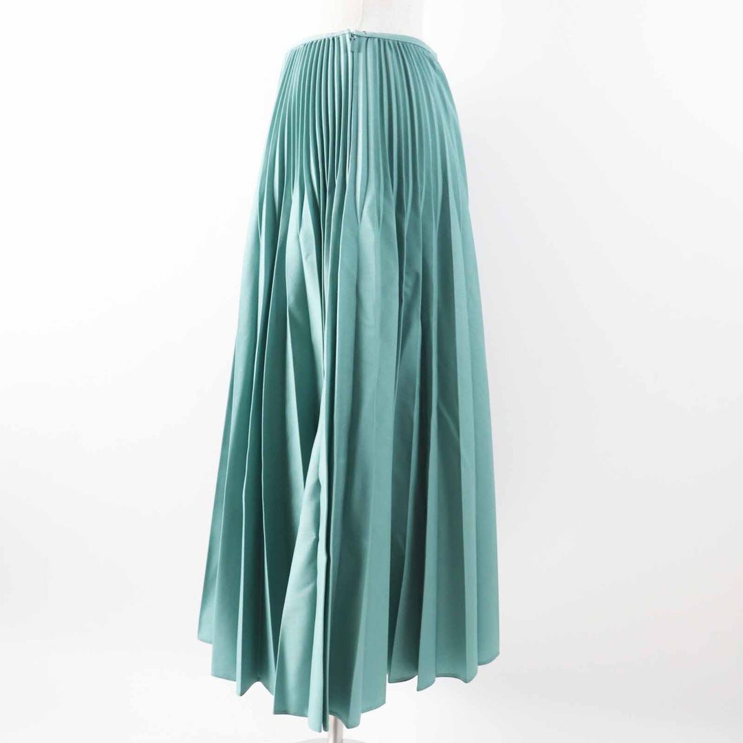 Excellent FENDI Pleated skirt Green system mohair Women 40 FQ7073