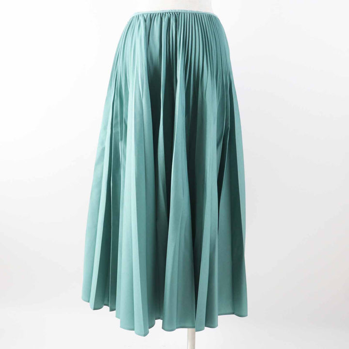 Excellent FENDI Pleated skirt Green system mohair Women 40 FQ7073