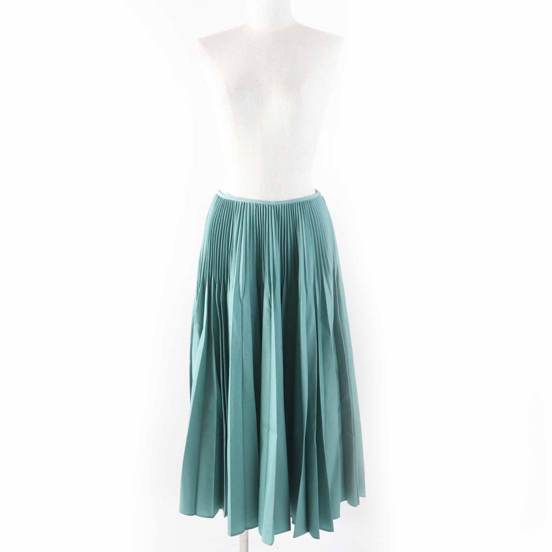 Excellent FENDI Pleated skirt Green system mohair Women 40 FQ7073
